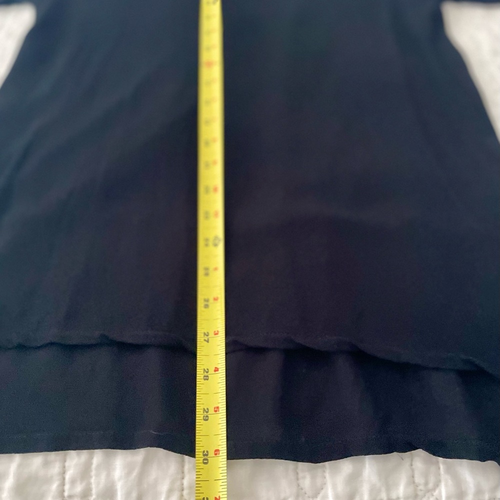 XCVI Mixed Media Black Scoop Neck Tunic Size Large - Picture 10 of 10